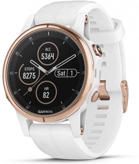 

Часы Garmin Fenix 5S Plus Sapphire Rose Gold-tone with White Band (010-01987-07)