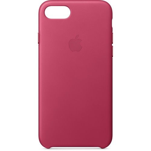 Акція на Панель Apple Leather Case для iPhone 8/7 Pink Fuchsia (MQHG2ZM/A) від Територія твоєї техніки