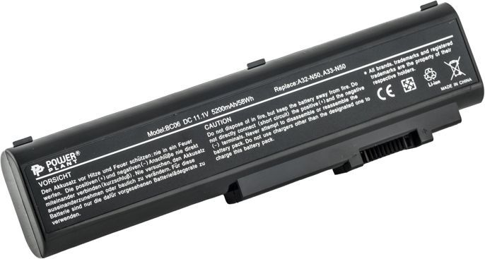 

Акумулятор PowerPlant A32-N50 для Asus N50VC Black (11.1V/5200mAh/4 Cells) (NB00000230)
