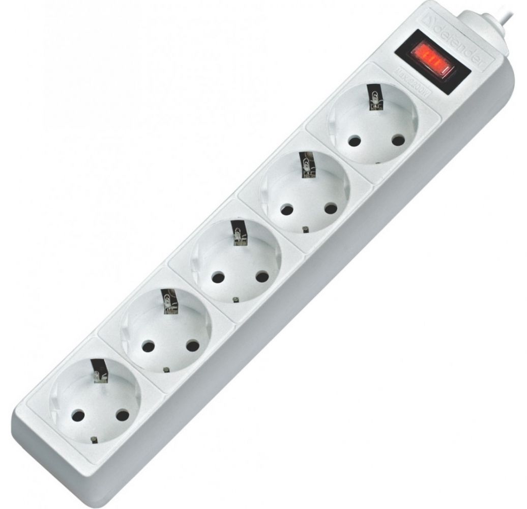 

Мережевий фільтр Defender ES 5 розеток 5 м (99483) White