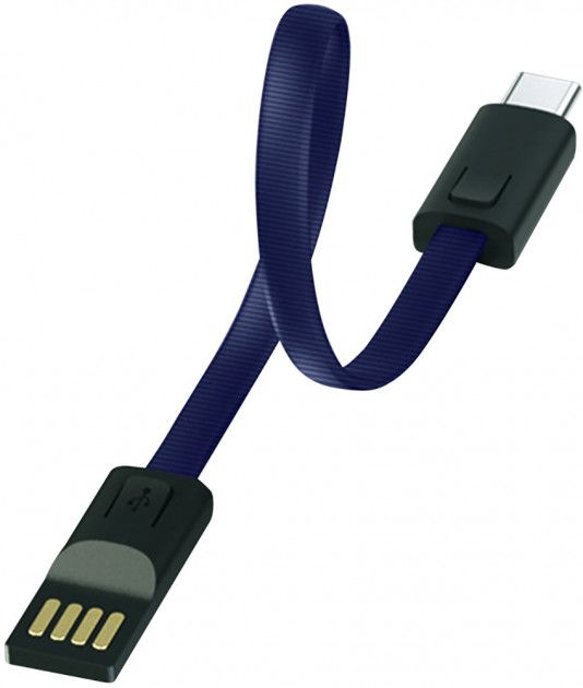 

Кабель ColorWay USB - Type-C (брелок) 2.4А 22 см (CW-CBUC023-BL) Blue