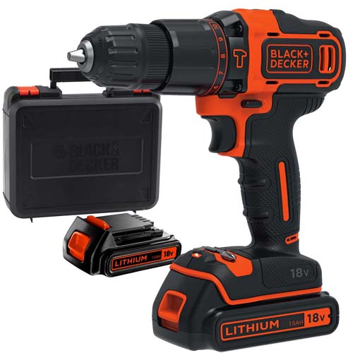 

Акумуляторна дриль-шуруповерт Black+Decker BDCHD18KB