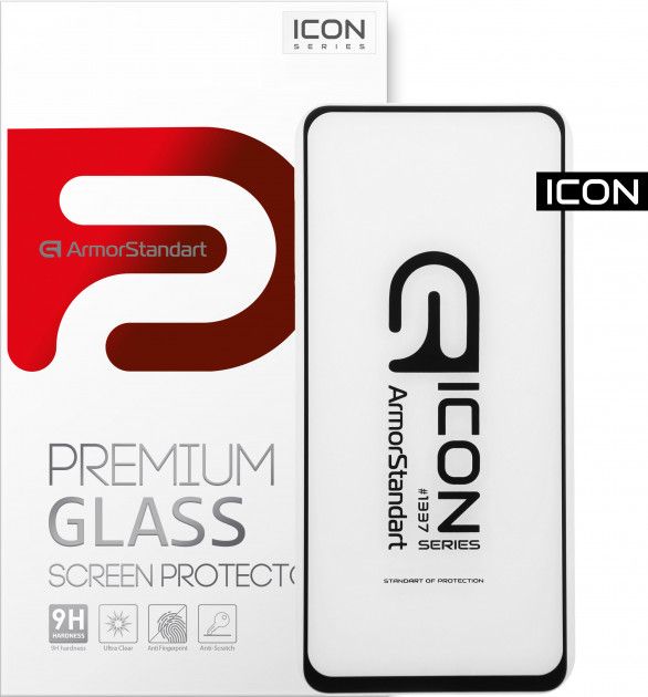 

Защитное стекло Armorstandart Icon для Xiaomi Redmi Note 9 Black (ARM56646)