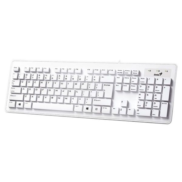 

Клавиатура проводная Genius SlimStar 130 USB White Rus (31300726104)
