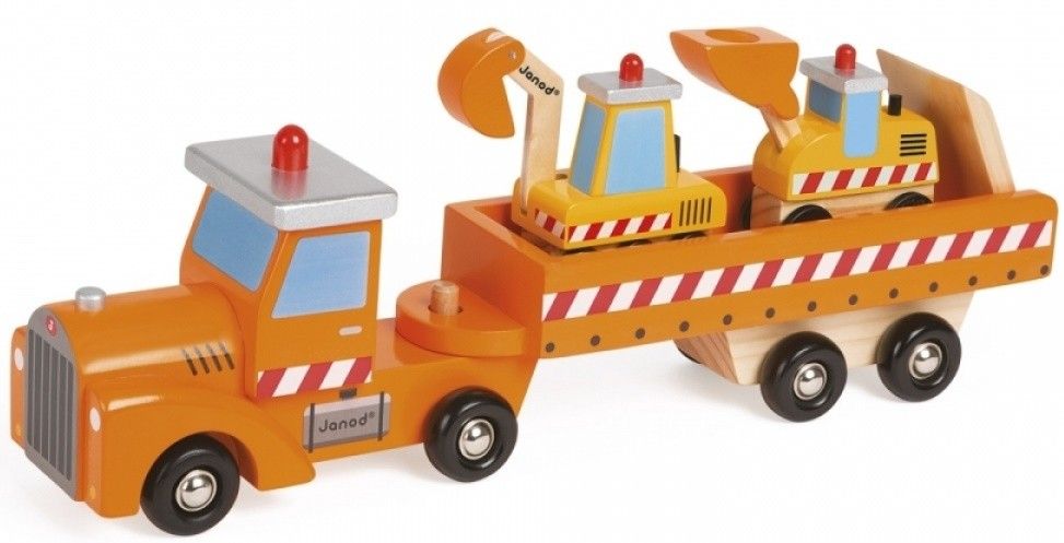 

Игрушечный автовоз Janod Авотовоз и 2 бульдозера (J08575)