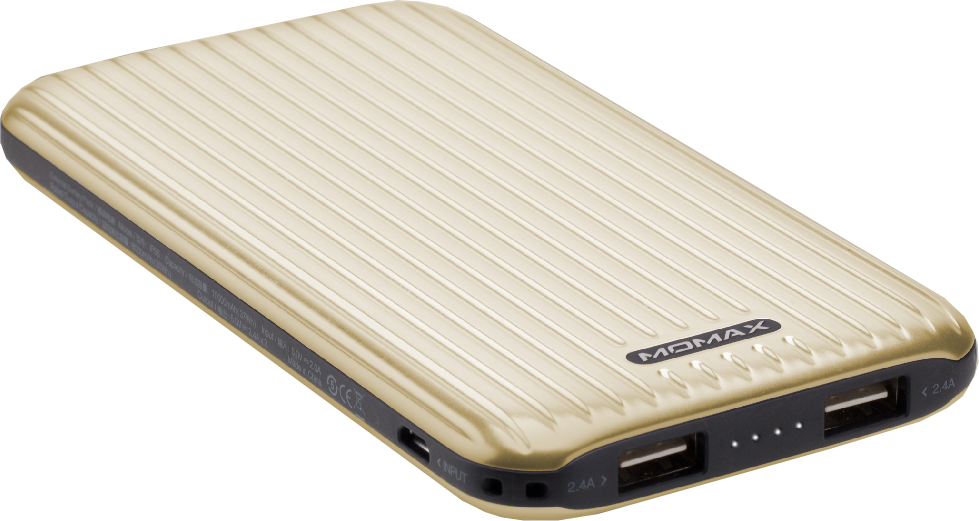 

Портативная батарея Momax iPower GO Slim Battery 10000 mAh Gold (IP56L)