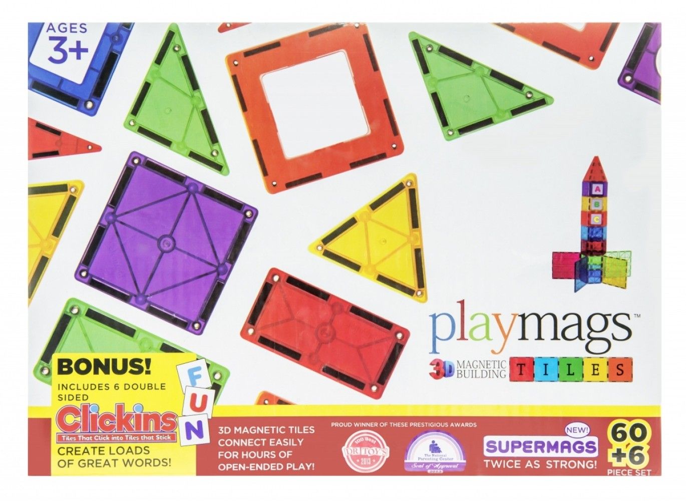 

Магнитный конструктор Playmags 60 элементов (PM158)