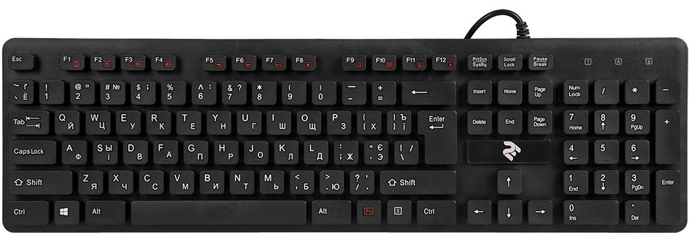 

Клавіатура дротова 2E KS 107 Slim USB (2E-KS107UB) Black