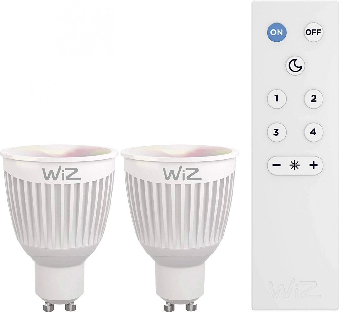 

Умная лампочка с пультом управления WIZ GU10 345Im 2200-6500K 2 шт (WZ0195082)