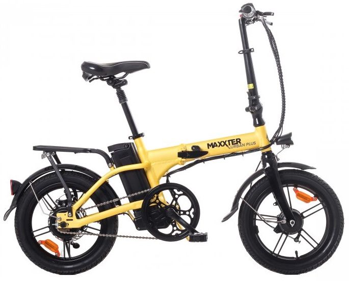 Акция на Електровелосипед Maxxter Urban PLUS Yellow/Black от Територія твоєї техніки