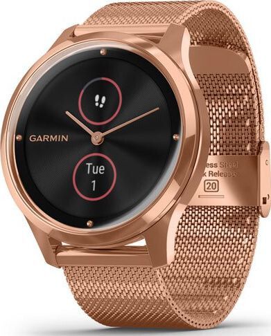 

Смарт-часы GARMIN Vivomove Luxe 18K Rose Gold PVD Stainless Steel Case with Rose Gold Milanese Band (010-02241-24/04)