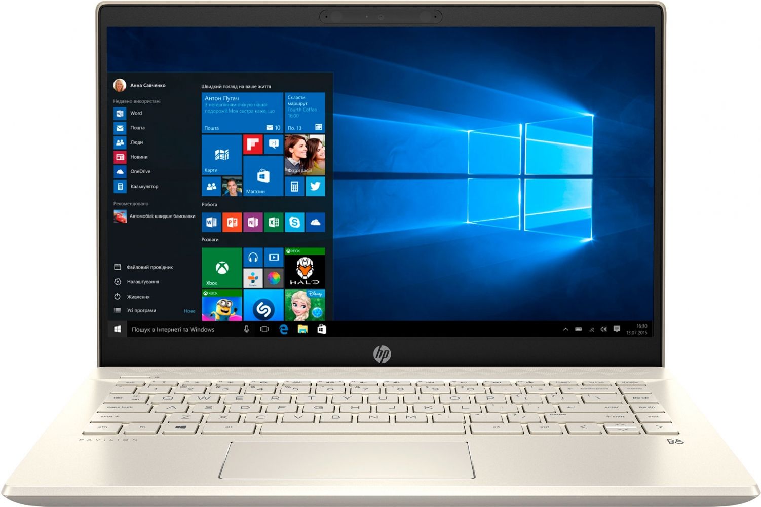 

Ноутбук HP Pavilion 14-ce2009ur (6PR64EA) Gold