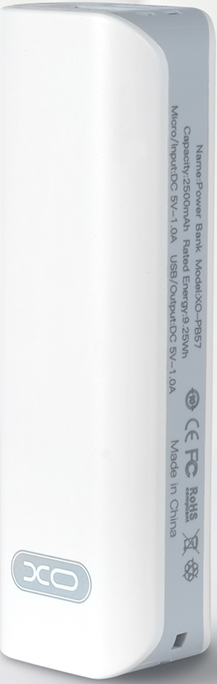 УМБ XO PB57 2500mAh Li-ion 1USB 1A White