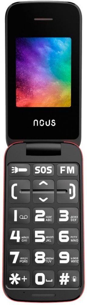 

Мобильный телефон Nous Helper Flip (NS2435) Red