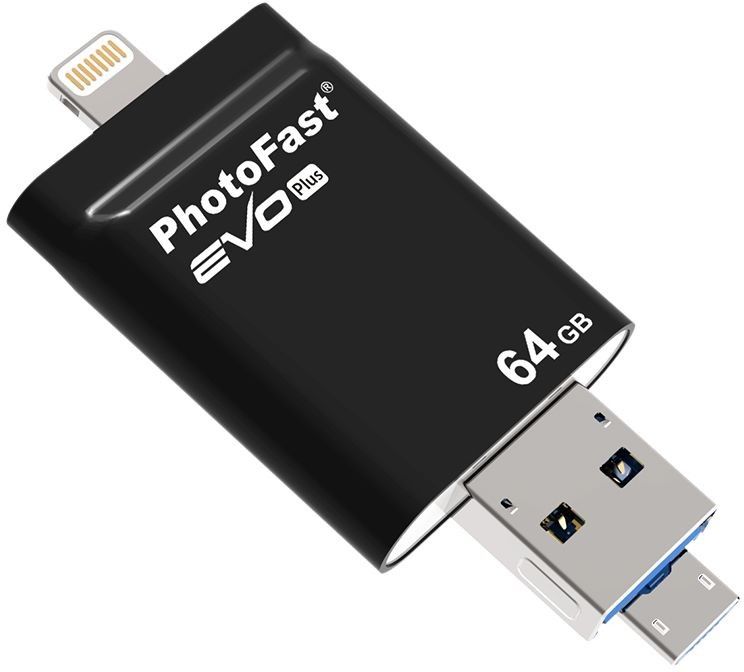 

USB флеш-накопитель PhotoFast iFlashDrive EVO Plus Lightning/USB3/Micro 64GB IFDEVOPLUS64G