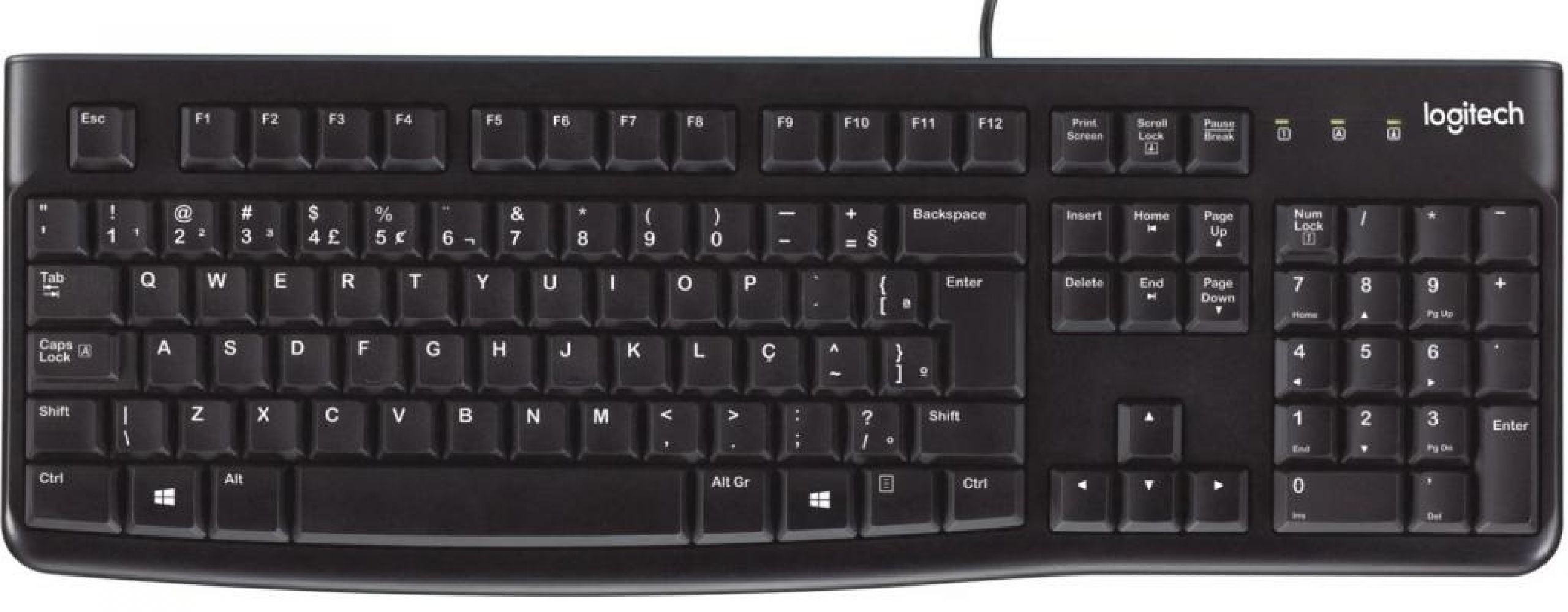 

Клавіатура дротова Logitech K120 USB UKR OEM (920-002643)
