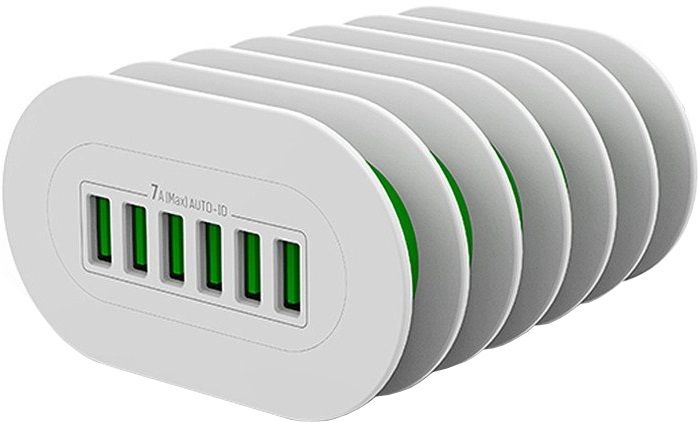 

Мережевий зарядний пристрій СolorWay USB CHARGER 6X USB 7А (CW-CHS07AW)