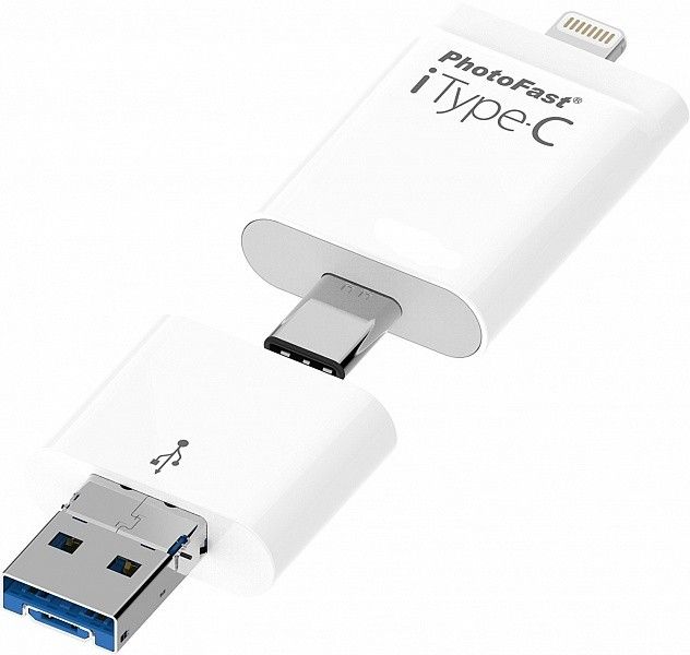 

USB флеш-накопитель PhotoFast 4-in-1 i-FlashDrive iTypeC 128GB (iTypeC128GB)