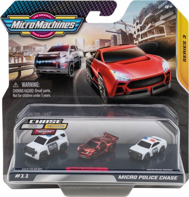 

Набір машинок Micro Machines W3 Поліцейська гонитва РубіЧейз (MMW0196)