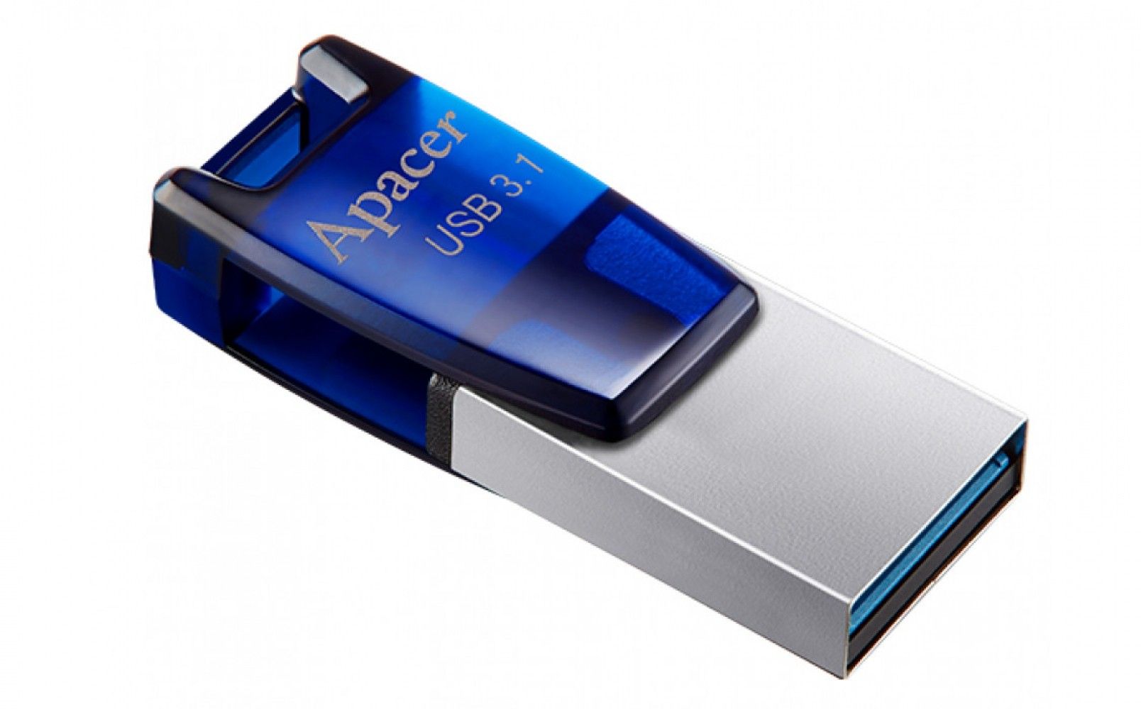

USB флеш накопитель Apacer AH179 64GB OTG Mobile Blue (AP64GAH179U-1)