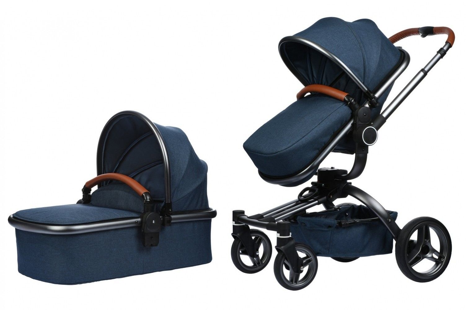 

Коляска 2в1 Miqilong V-Baby X159 (X159-09) Navy Blue