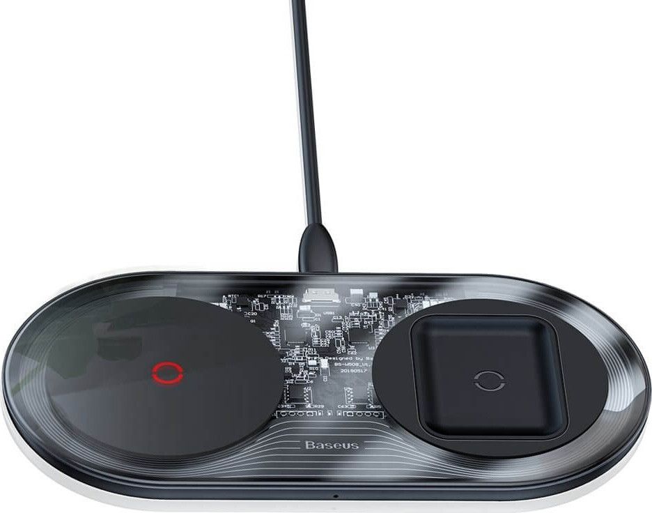 

Бездротовий зарядний пристрій Baseus Simple 2in1 Turbo Edition 24W (TZWXJK-B01) Transparent Black