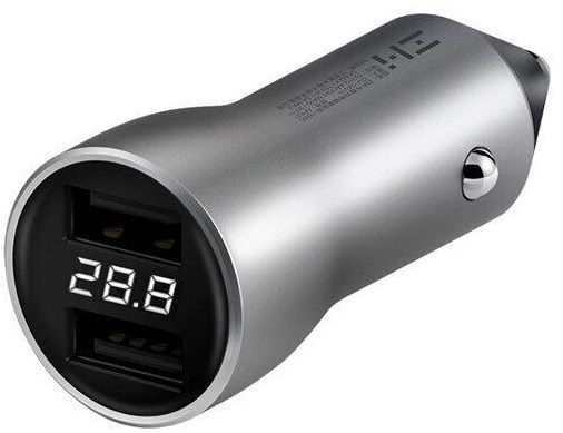 

Автомобільний зарядний пристрій Xiaomi ZMI PowerCruise 2USB QC3.0 with Display (AP621) Silver