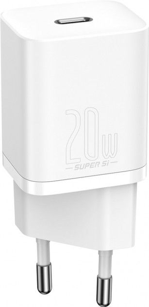 

Мережевий зарядний пристрій Baseus Super Silicone PD Charger 20W 1Type-C (CCSUP-B02) White