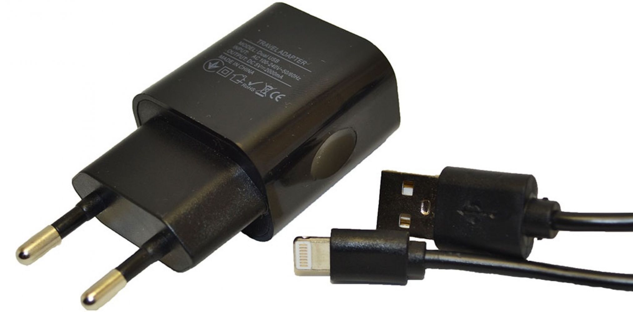 

Мережевий зарядний пристрій Profit 2USB 2A Lightning