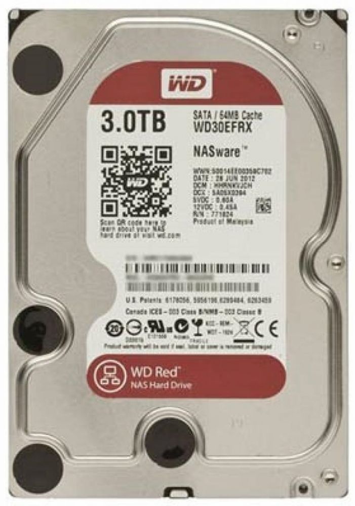 

Жорсткий диск Western Digital Red 3TB 5400rpm 64MB WD30EFRX 3.5 SATA III