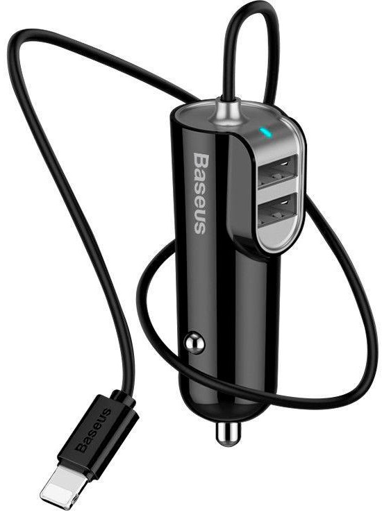 

Автомобільний зарядний пристрій Baseus Energy Station with Line Multi Car Charger (CCNL-01) Black
