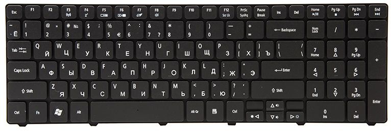 

Клавіатура для ноутбука PowerPlant Acer Aspire 5236, 5336, 5410, 5538, 5553, eMahines E440, E640, E730, G640 (KB311651)