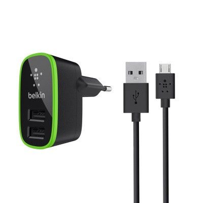 

Сетевое зарядное устройство BELKIN 2USB (2.1A/10Watt) microUSB (BK670) Black