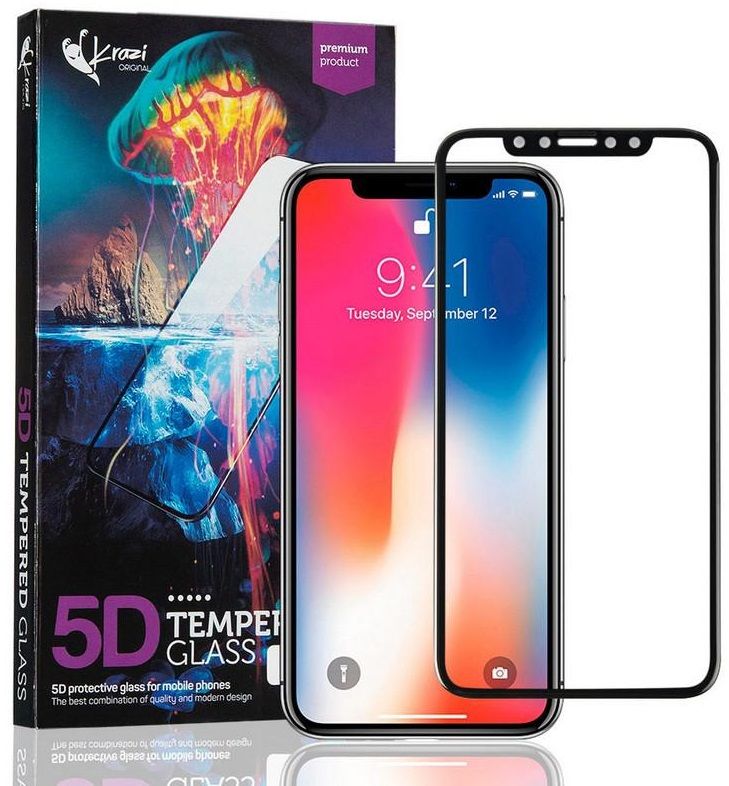 

Защитное стекло Krazi 5D iPhone X/XS Black