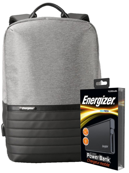 

Рюкзак для ноутбука Energizer EPB001 15.6" Black/Grey + УМБ UE10004 Black