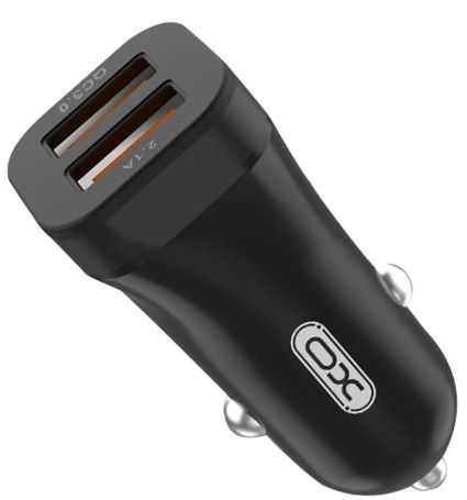

Автомобільний зарядний пристрій XO CC17 2USB QC3.0 Black