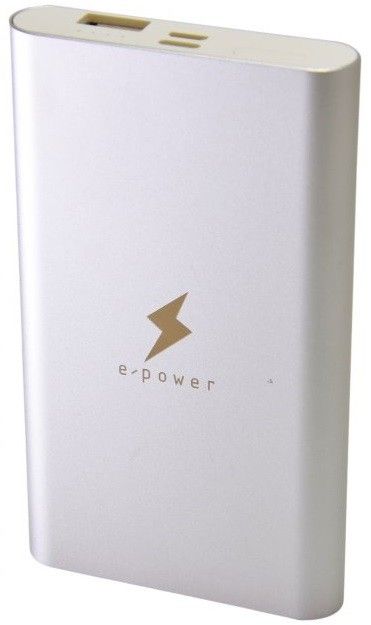 Акція на Портативна батарея E-Power Power Bank PB-308-SLV 8000 mAh Silver від Територія твоєї техніки