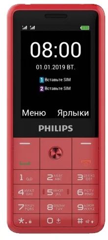 Акція на Мобільний телефон Philips E169 Red від Територія твоєї техніки