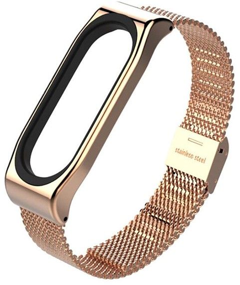 

Ремешок для Xiaomi Mi Band 3 Metal Milanese Band Rose Gold