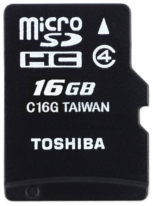 

Карта памяти Toshiba microSDHC 16GB Class 4 + SD-adapter (THN-M102K0160M2)