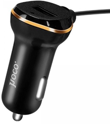 

Автомобільний зарядний пристрій Hoco Z14 USB 3.4A + cable Lightning Black