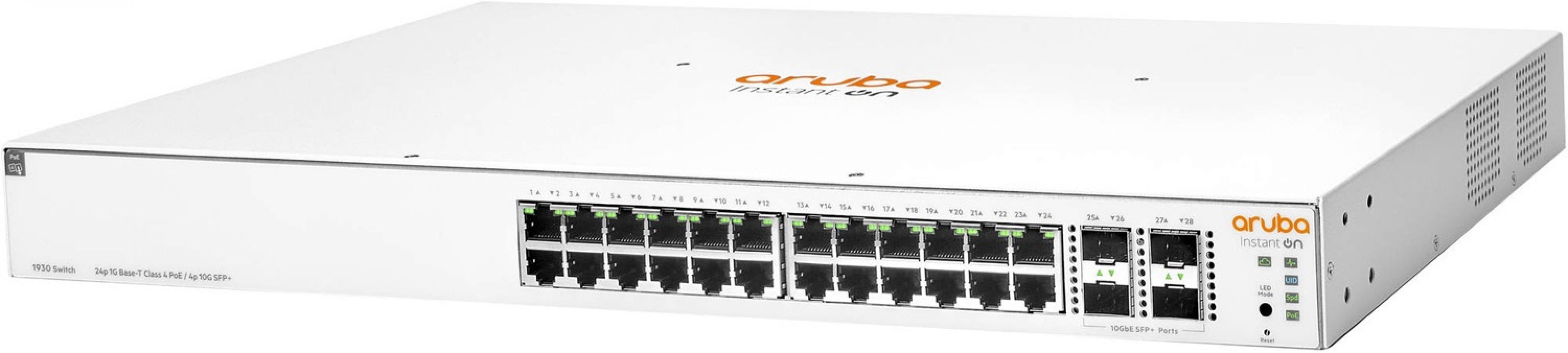 

Комутатор HP Aruba Instant On 1930 24G Class4 PoE 4SFP/SFP+ 370W Switch (JL684A)