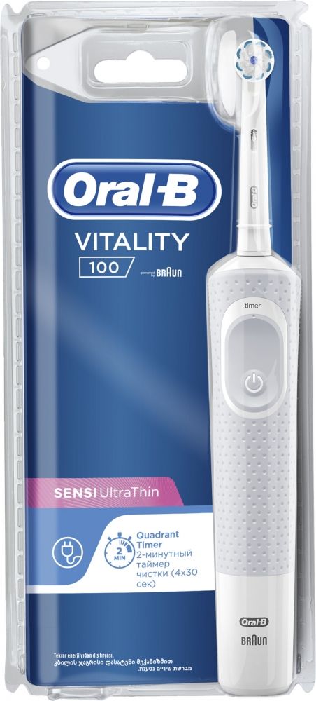 

Електрична зубна щітка ORAL-B BRAUN Vitality Sensi Ultrathin D100.413.1 (4210201262183) White