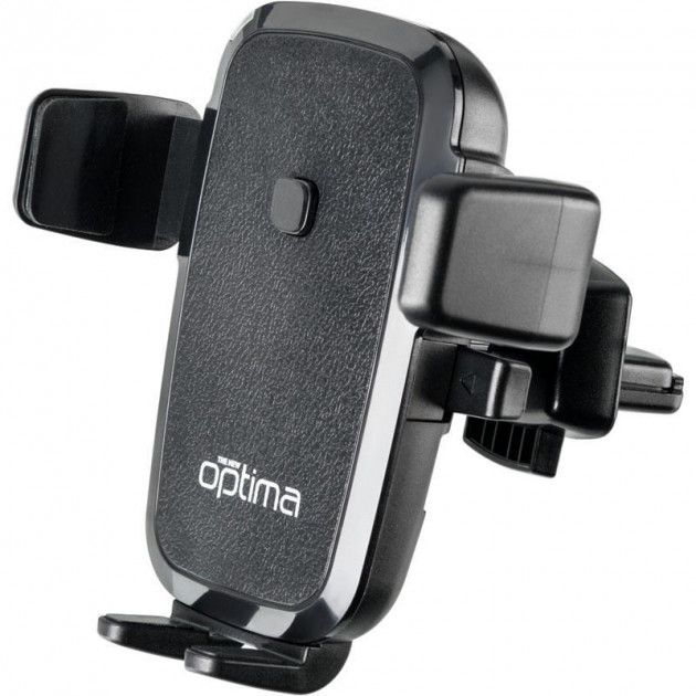 

Автотримач для телефону з бездротовою зарядкою Optima OP-CH10W Black