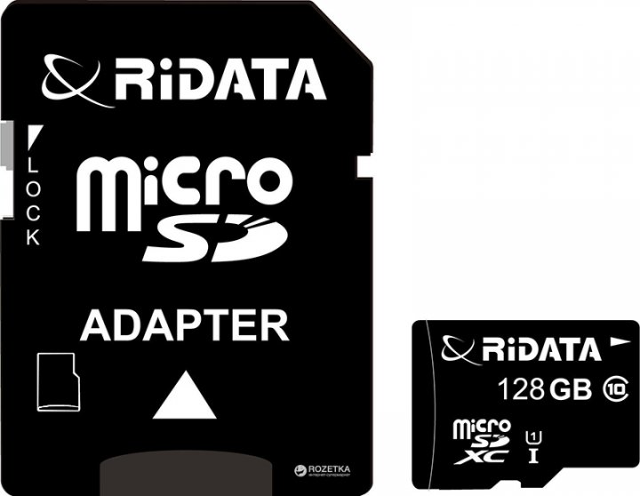 

Карта пам'яті RiDATA microSDXC 128GB Class 10 UHS-I + SD адаптер