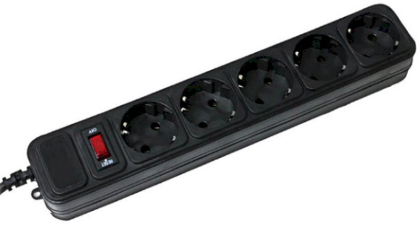 

Мережевий фільтр Maxxter SPM5-G-6B 1.8 м 5 розеток Black