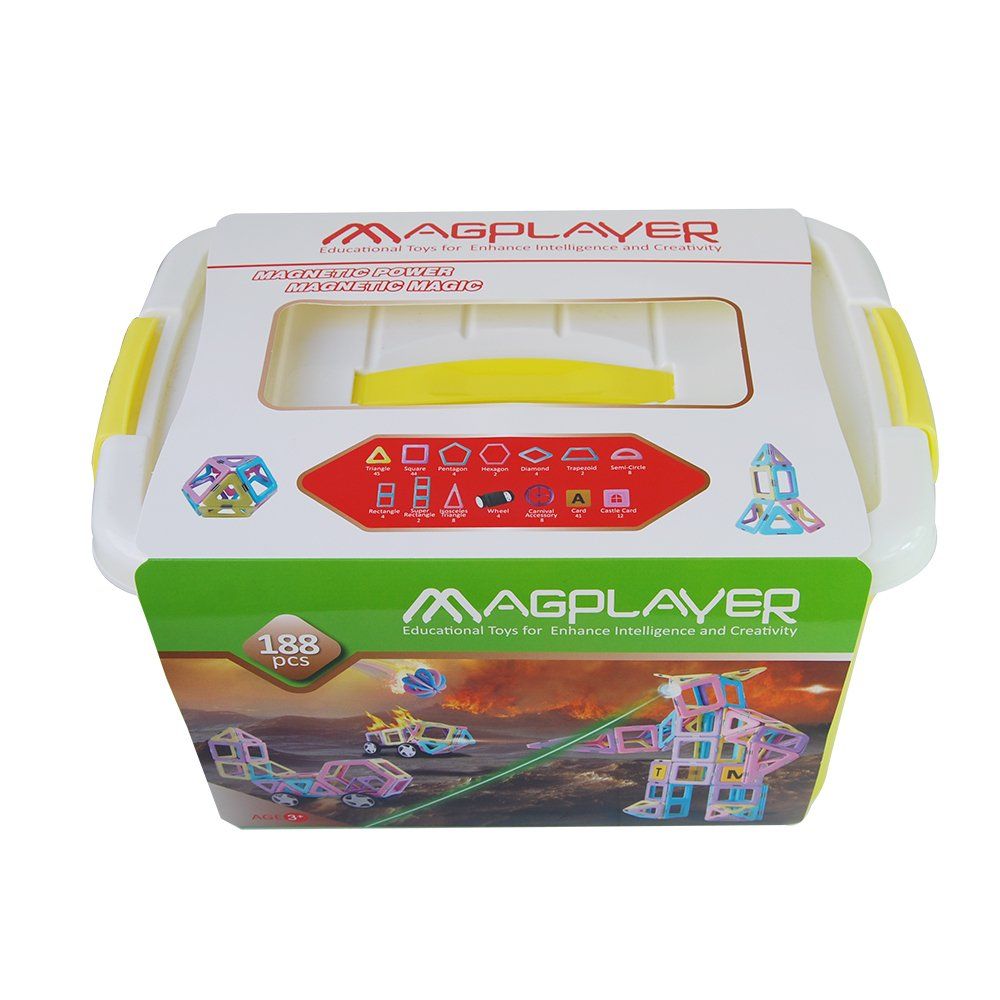 

Магнітний конструктор MagPlayer бокс 188 ел. (MPT2-188)