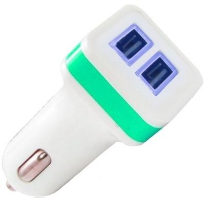 

Автомобільний зарядний пристрій 2USB Gelius Gold Edition 2.4A White/Green