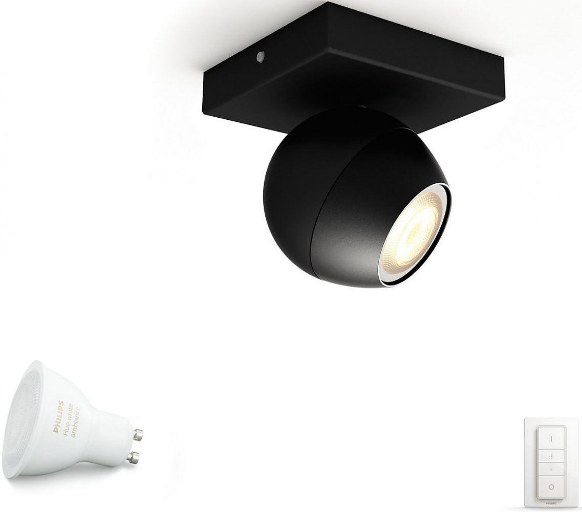 

Смарт-светильник PHILIPS BUCKRAM single spot 1x5.5W 240V (50471/30/P7) Black
