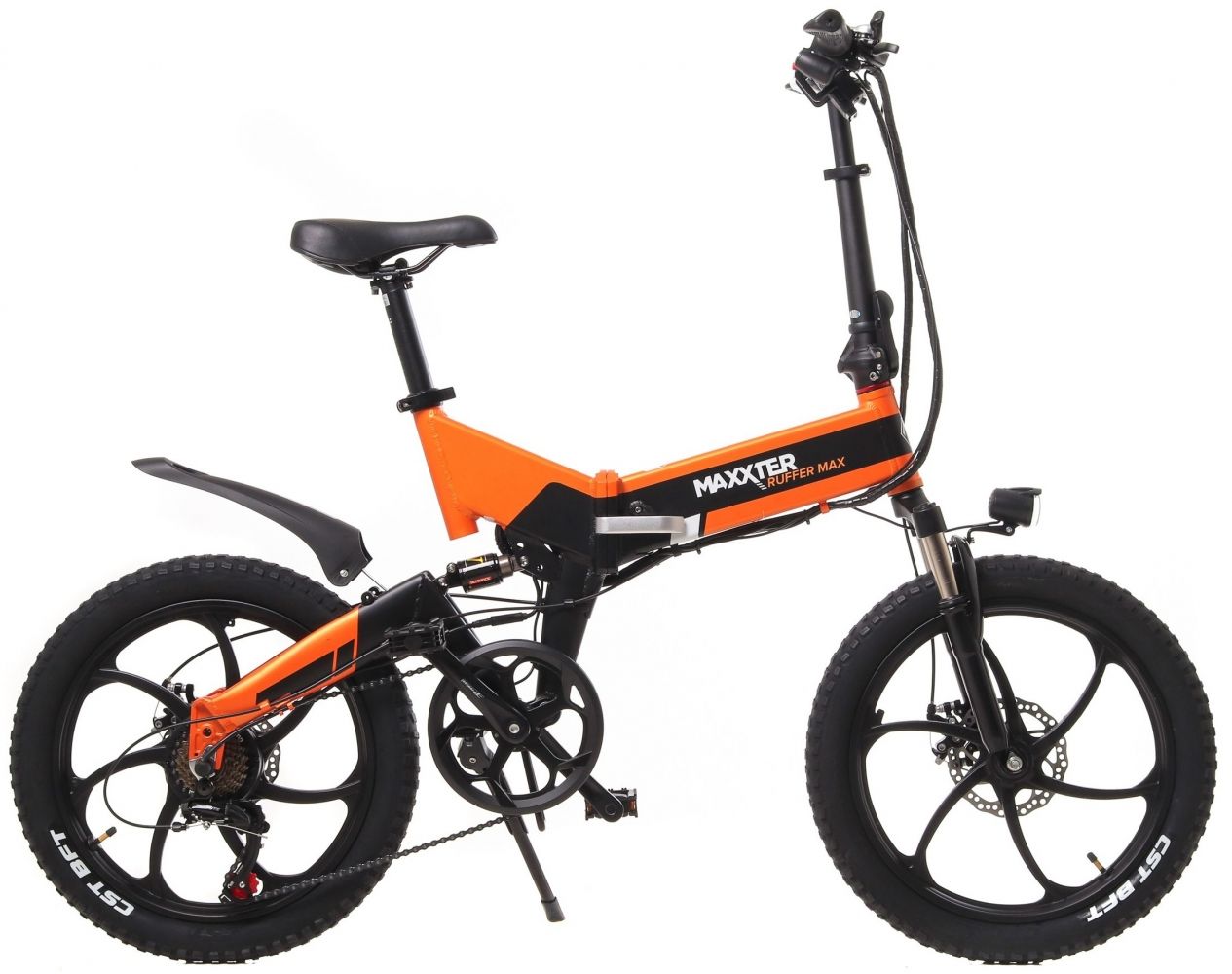 Акция на Електровелосипед Maxxter RUFFER MAX Black/Orange от Територія твоєї техніки